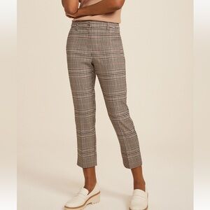 Maurices Brown Plaid Bengaline Pants NWT